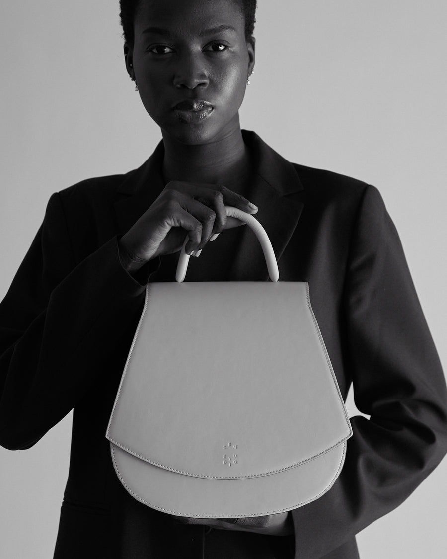 Jasper Handbag Charcoal & White